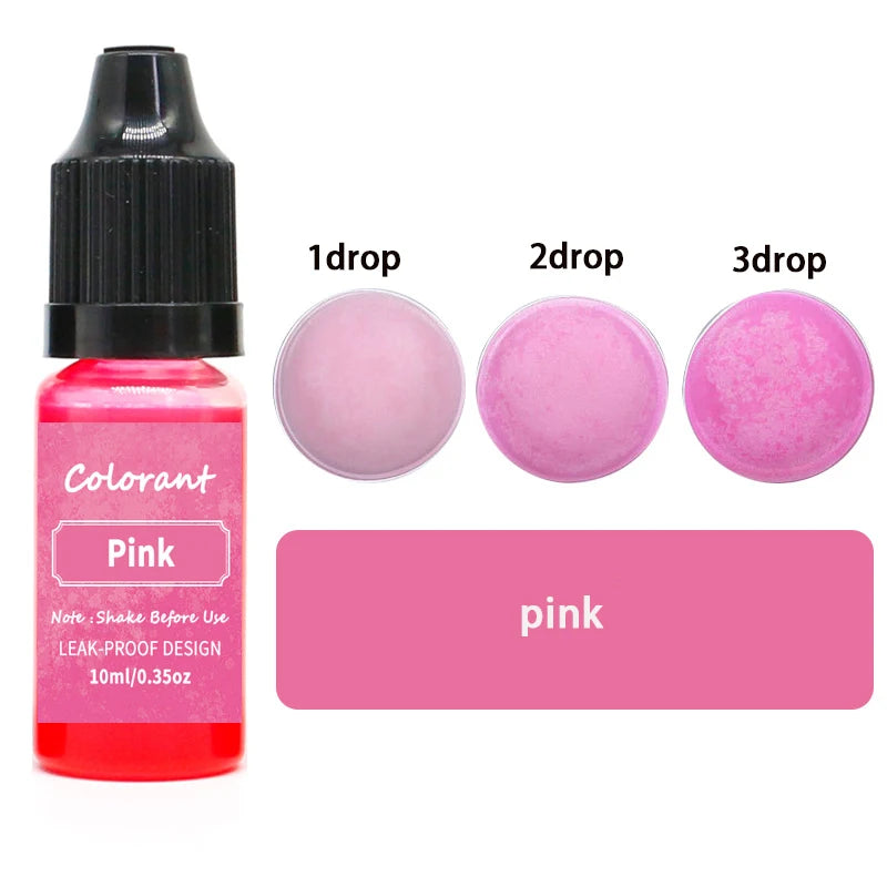20-Color 10ml Candle Dye Liquid Colorant Set for Candle Making Soap Resin DIY Crafts