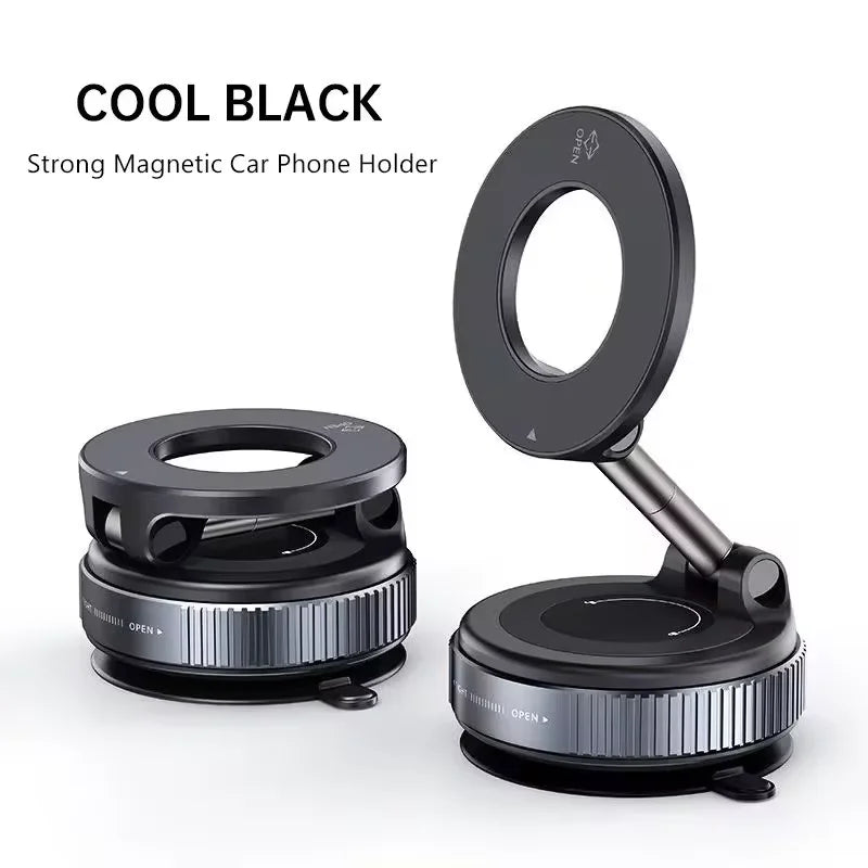 Universal Magnetic 360° Foldable Car Phone Mount Vacuum Suction Holder for iPhone & Smartphones