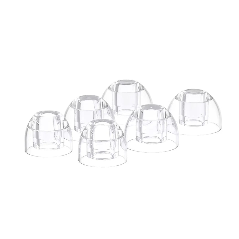 Transparent Liquid Silicone Ear Tips — Soft Noise-Isolating Earbuds Eartips for Earphones