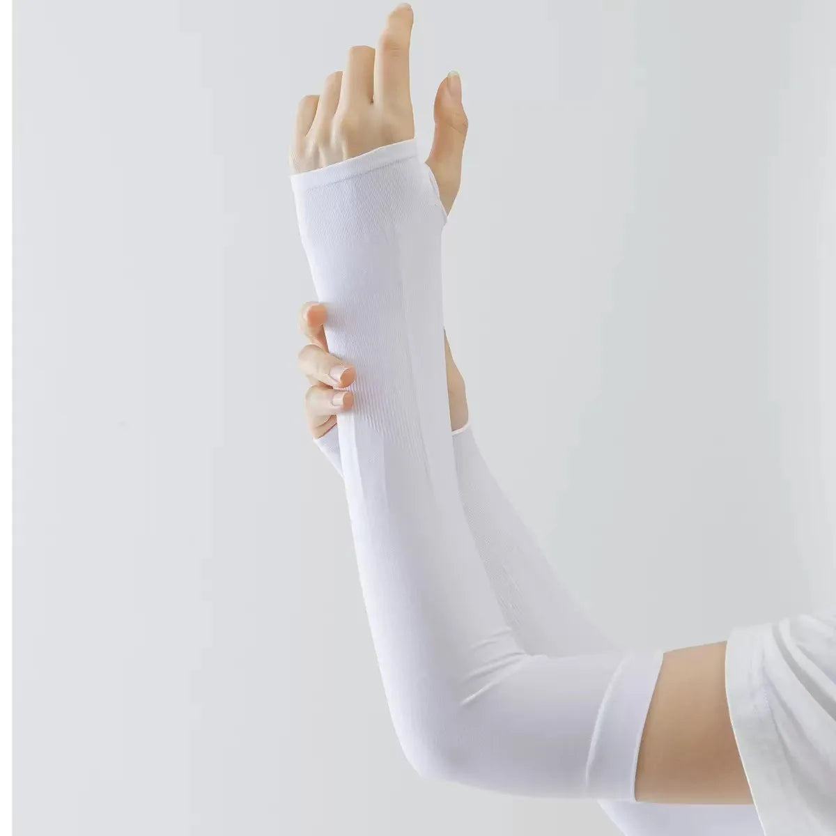 Cooling Ice Fabric Arm Sleeves - Sun Protective Sleeves for Running & Cycling - Unisex