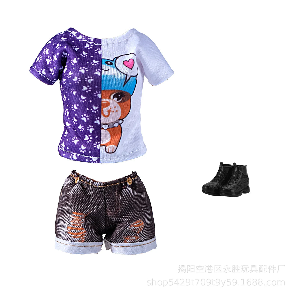30cm Doll Clothes 1-Set Pink Fashion Outfit - Tops, Skirt, Shoes & Necklace for 11–11.8 in Dolls (BJD, Fashion Dolls)