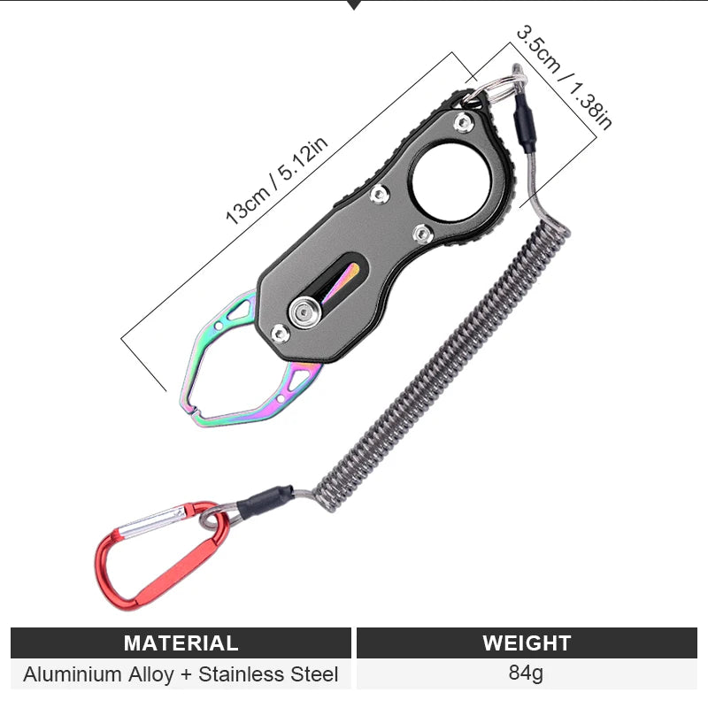 Fishing Line Scissors Keychain - Serrated Stainless Steel Blade, Titanium-Coated Corrosion-Resistant, Blunt Tip (9.5 x 6.27 cm / 3.74 x 2.47 in)