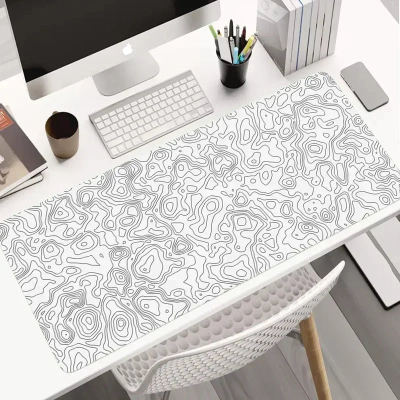 Large Gaming Mouse Pad 900 x 400 mm (35.4 x 15.7 in) XL Extended Non-Slip Rubber Base Stitched Edge – Abstract Desk Mat