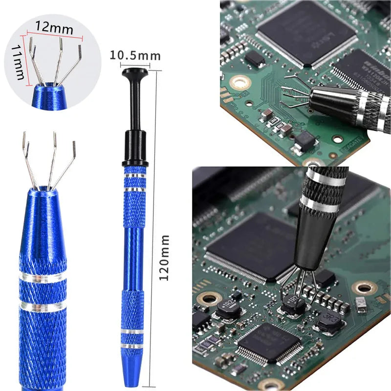 4-Claw IC Chip Extractor Tool – Precision Electronic Component Grabber & Puller