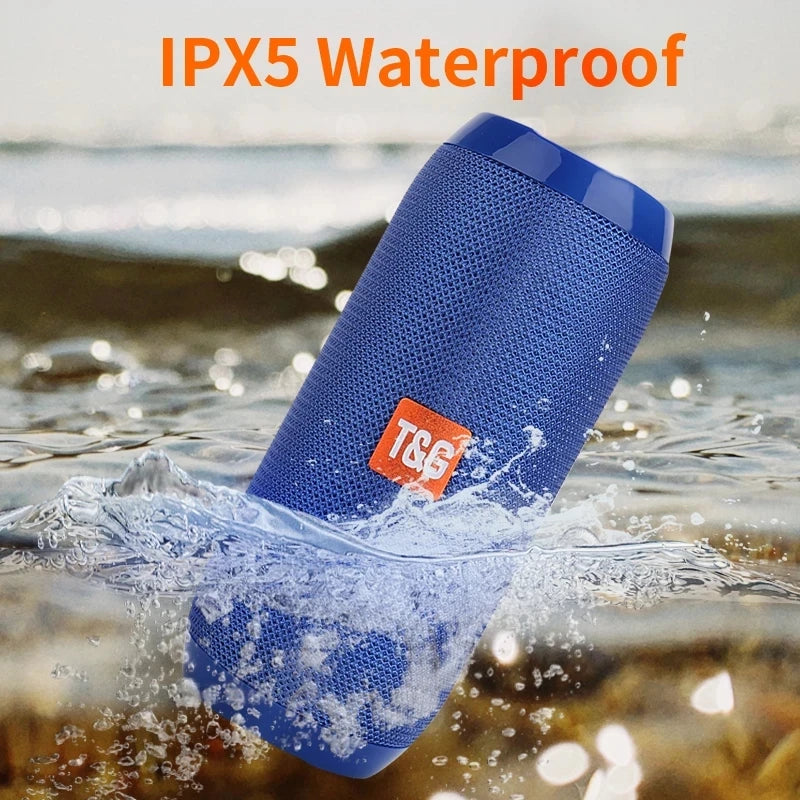 10W Portable Bluetooth Speaker — IPX5 Waterproof, FM Radio, TWS, USB/TF Card, 1200mAh Battery