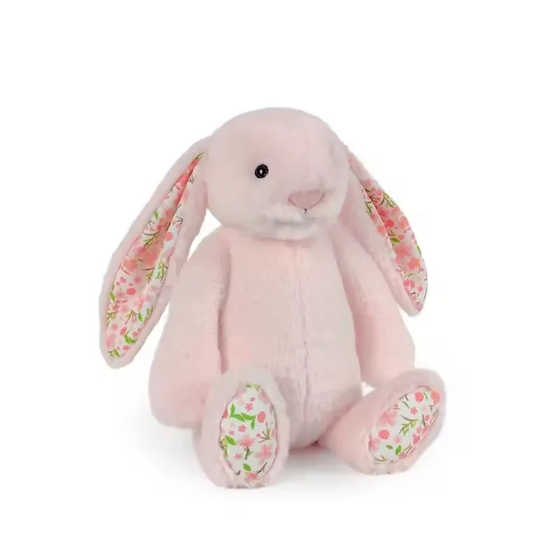 Bonnie Rabbit Plush Toy with Floral Ears - 12.2in (31cm) Kawaii Stuffed Pillow Cushion for Kids & Room Decor