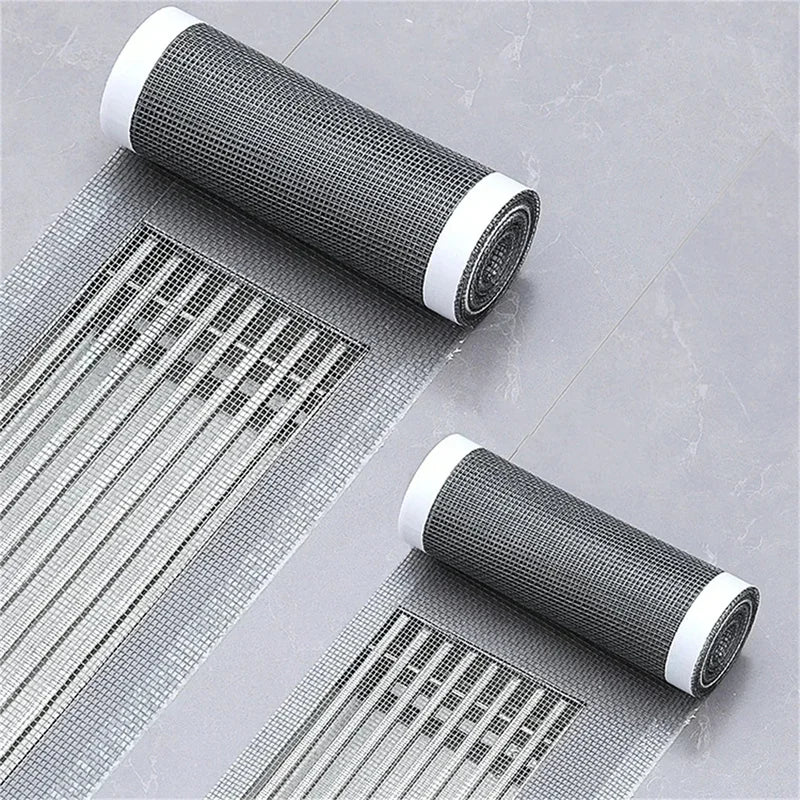 Cuttable Self-Adhesive Drain Hair Catcher – Disposable Mesh Filter for Shower, Bath & Kitchen (Cut-to-Fit, Multi-Pack)