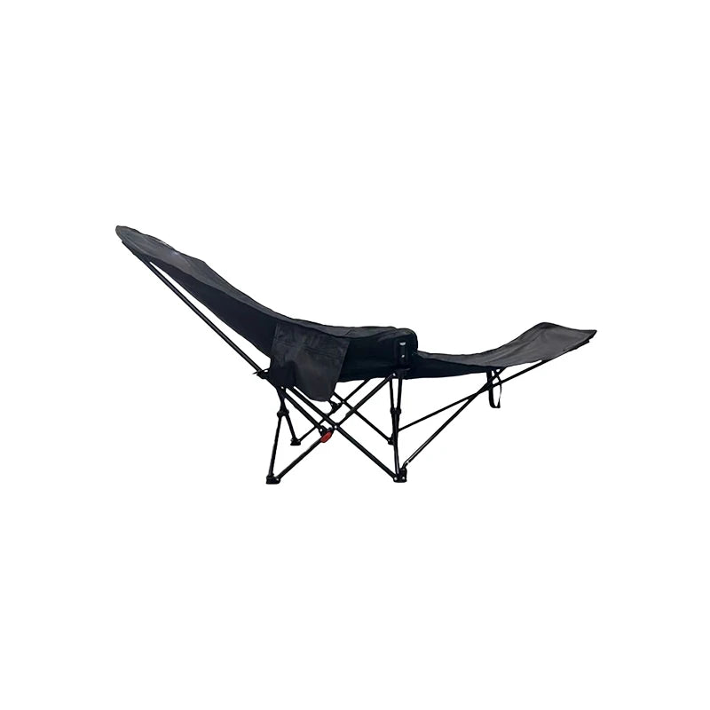 Portable Folding Recliner Chair with Curved Headrest & Leg Rest, Lightweight Foldable Outdoor Beach and Camping Chair
