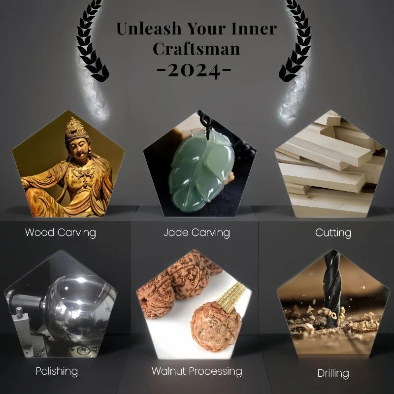 Mini Cordless Rotary Tool 3-Speed Grinder Engraving Pen USB-C 55-Piece Accessory Kit