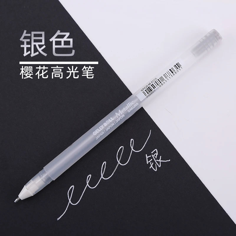 White Opaque Gel Pens 3-Pack – Fine 0.5mm, Medium 0.8mm, Bold 1.0mm for Journaling, Art & Drawing