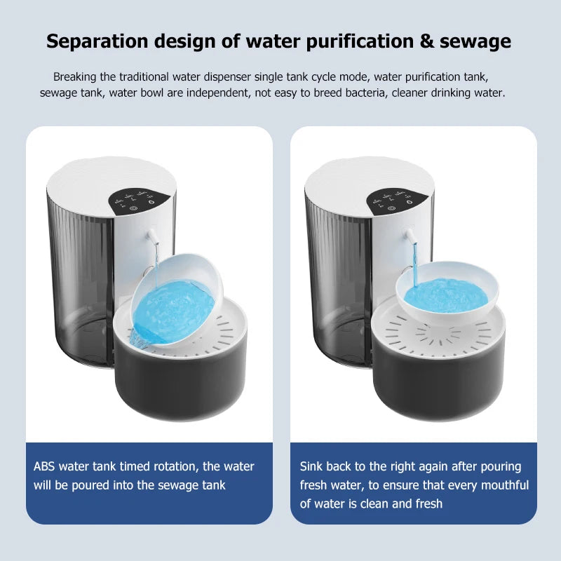 Rechargeable Smart Pet Water Dispenser – Wireless Cat Fountain & Automatic Dog Water Feeder