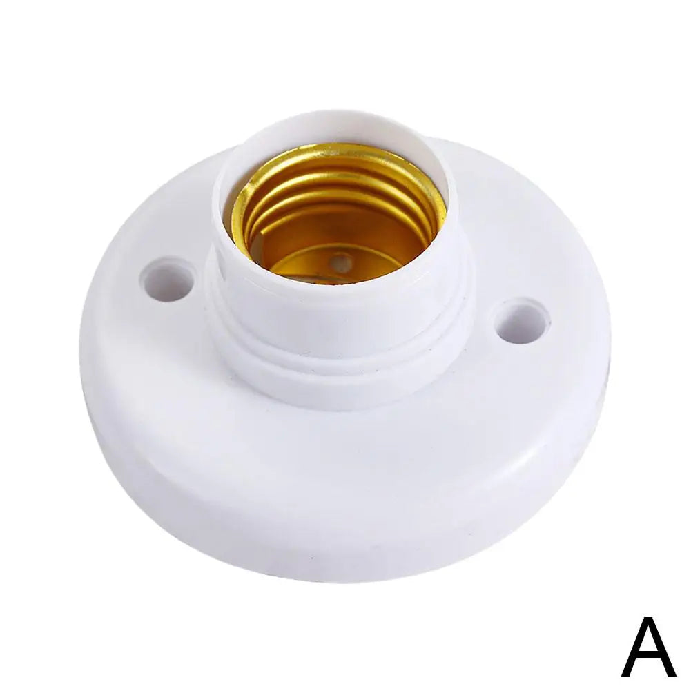 E27 Screw Lamp Holder Socket Adapter 220V White Ceiling Light Bulb Base 1/4-Pack