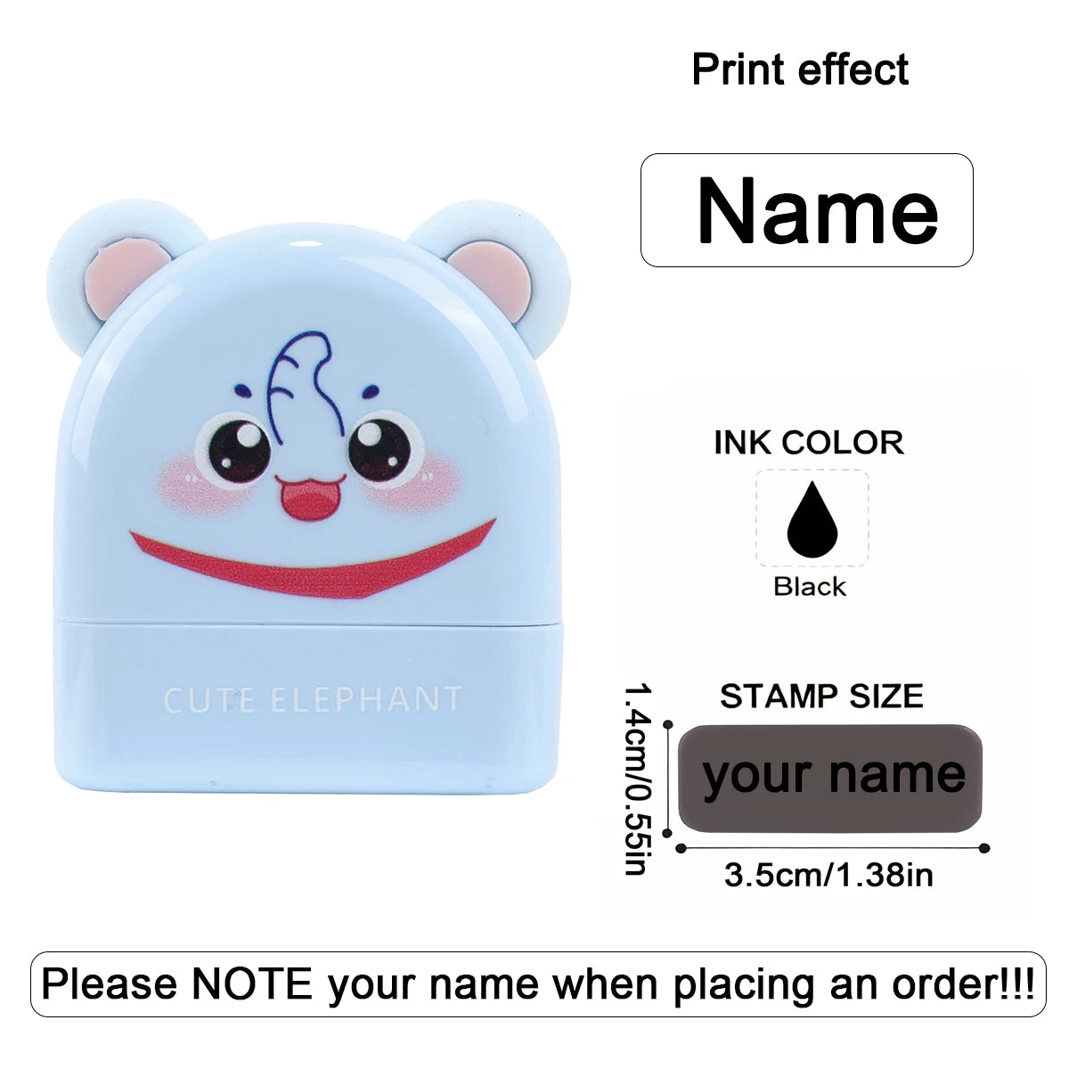 Personalized Waterproof Name Stamp for Kids – Self-Inking Clothing & School Bag Labels