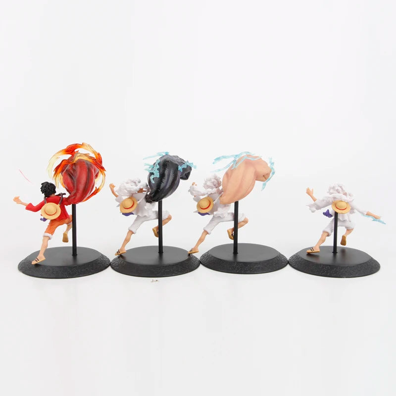 4-Pack One Piece Nika Luffy PVC Figures 6.5–10 cm (2.6–3.9 in) Anime Collectible