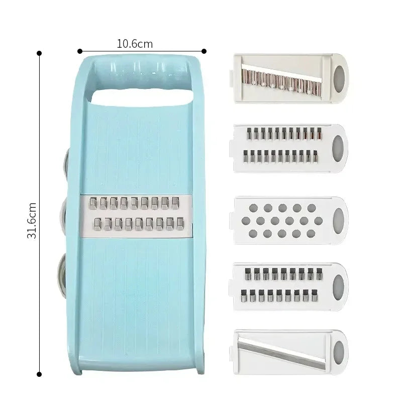 5-in-1 Multi-Function Vegetable Chopper — Mandoline Slicer, Veggie Dicer & Onion Cutter