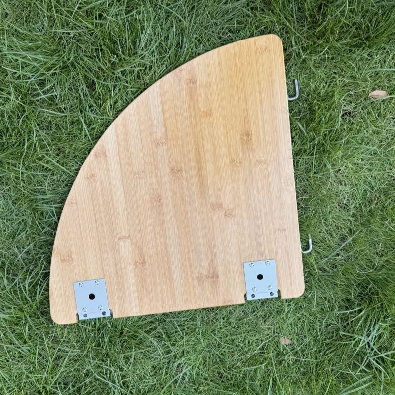 IGT Camping Table Bamboo Corner Board — Right/Left 2/3 Unit Outdoor Kitchen Accessory