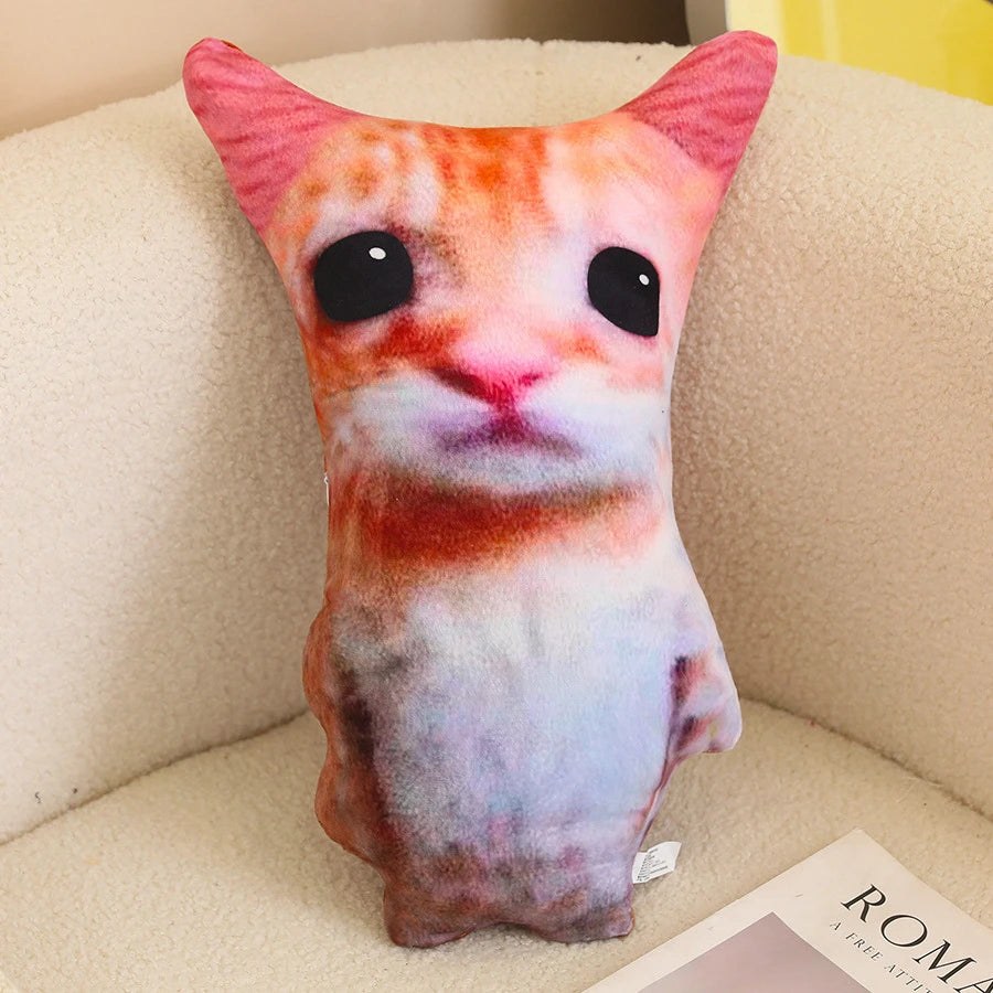 El Gato Wowwow Cat Plush Toy - Cute Simulation Stuffed Animal Collectible for Kids Birthday Gift (20cm/7.9in, 40cm/15.7in)