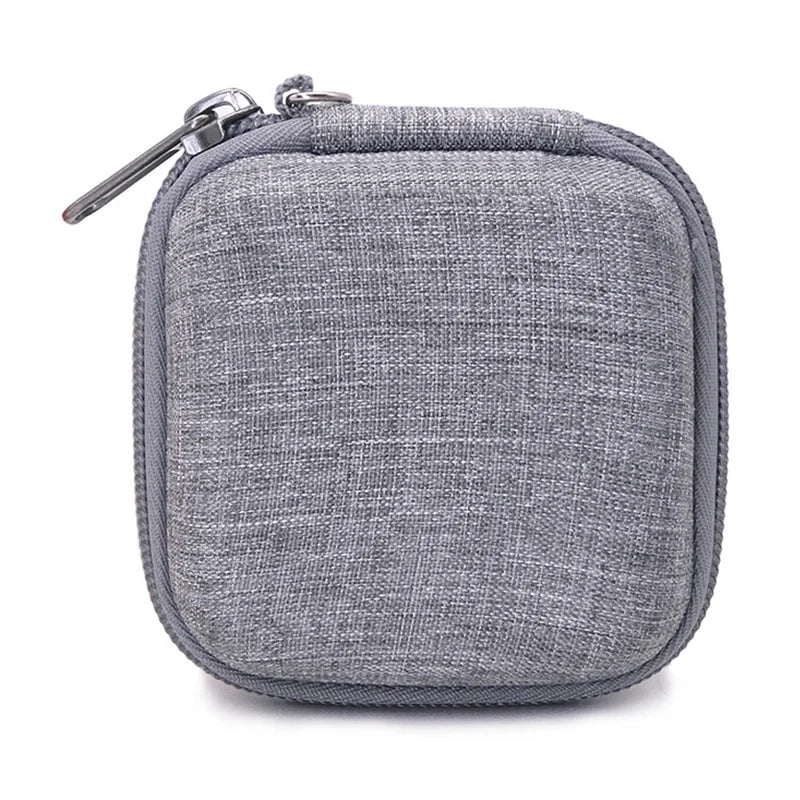 Portable Earphone & Cable Organizer Case — Leather Digital Gadget Storage Pouch