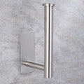 Stainless Steel Wall Mount Paper Holder Adhesive & Free-Nail Toilet Tissue Towel Shelf, Brushed Gold White Black