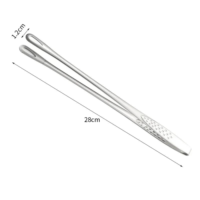 Stainless Steel Kitchen & BBQ Tongs – 9.4 in/11 in (24/28 cm) Grill, Serving & Cooking Tweezers