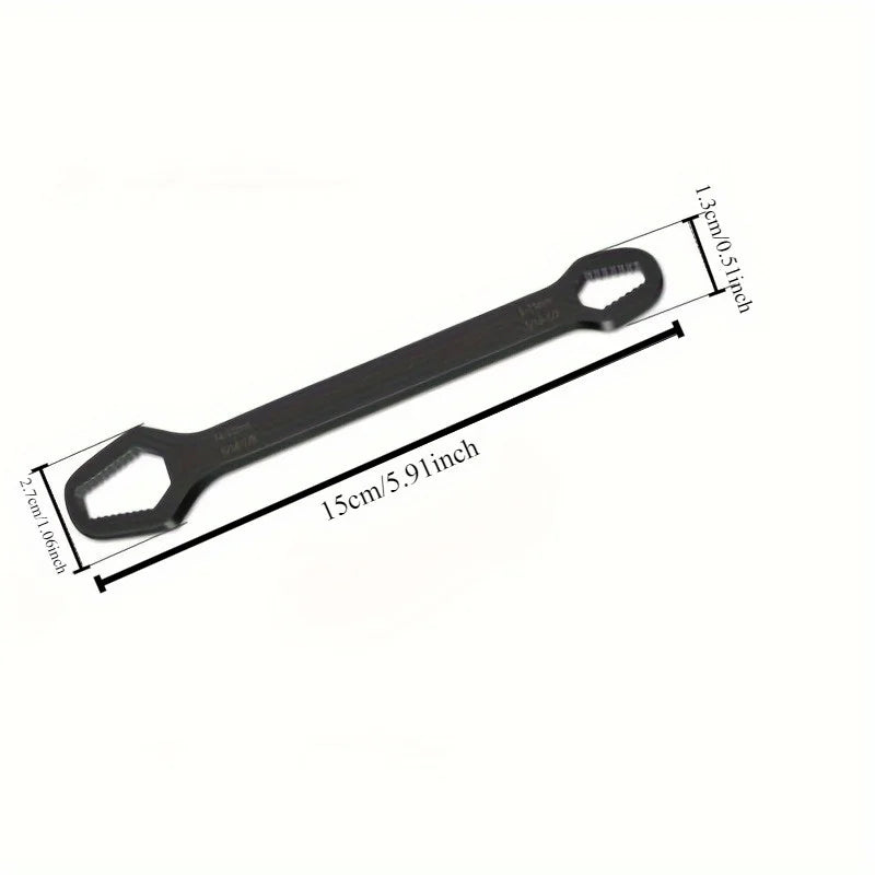 Universal Double-Ended Self-Tightening Ratchet Wrench Spanner 3–17mm (0.12–0.67 in)