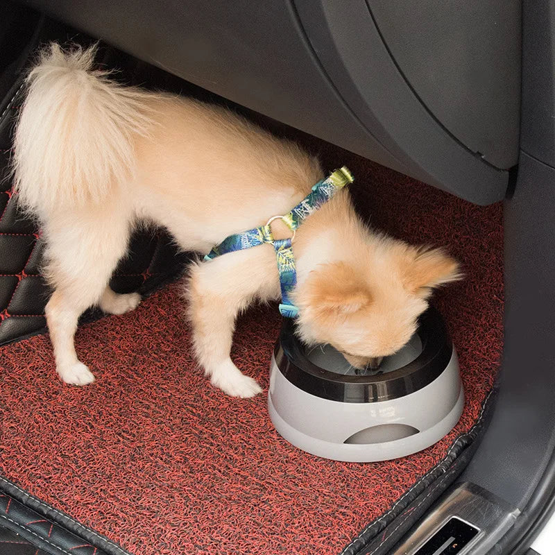 No-Spill Floating Pet Bowl 750ml (25.4 fl oz) - Portable Plastic Dog & Cat Water Feeder