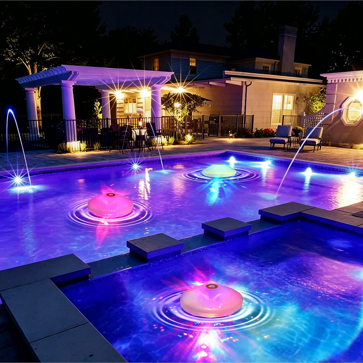 Floating RGB LED Submersible Pool Light IP68 Waterproof for Swimming Pool Hot Tub Spa