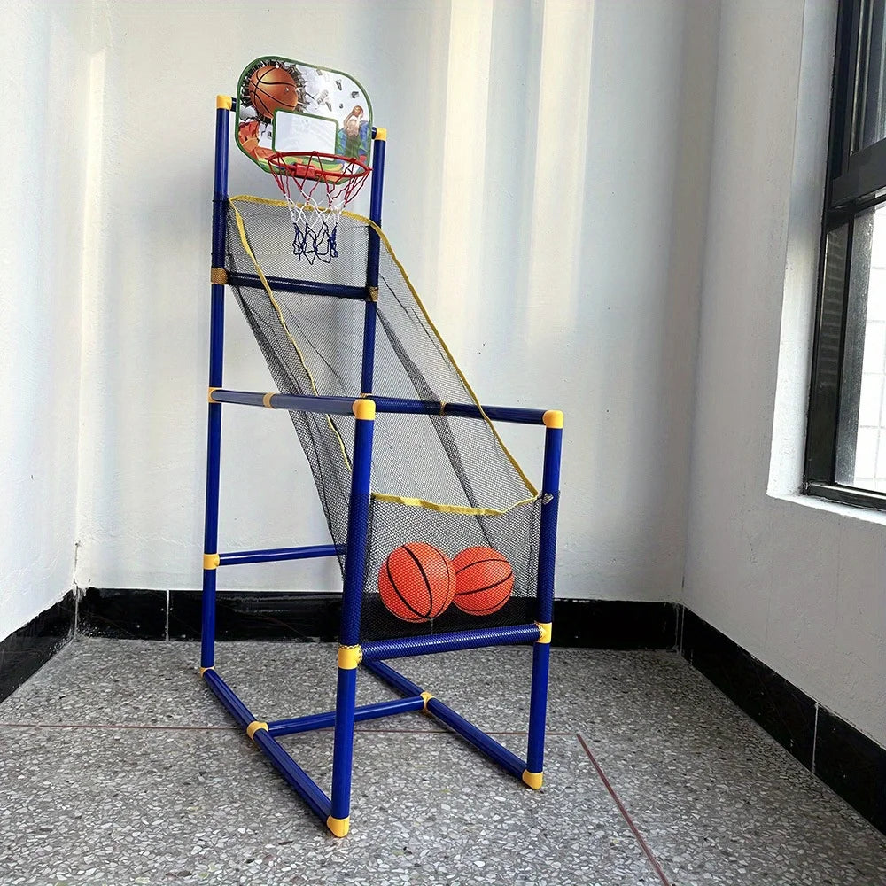 Portable Arcade Basketball Game Set - Indoor/Outdoor Hoop with Pump & Balls, Easy Setup Gift for Teens & Adults