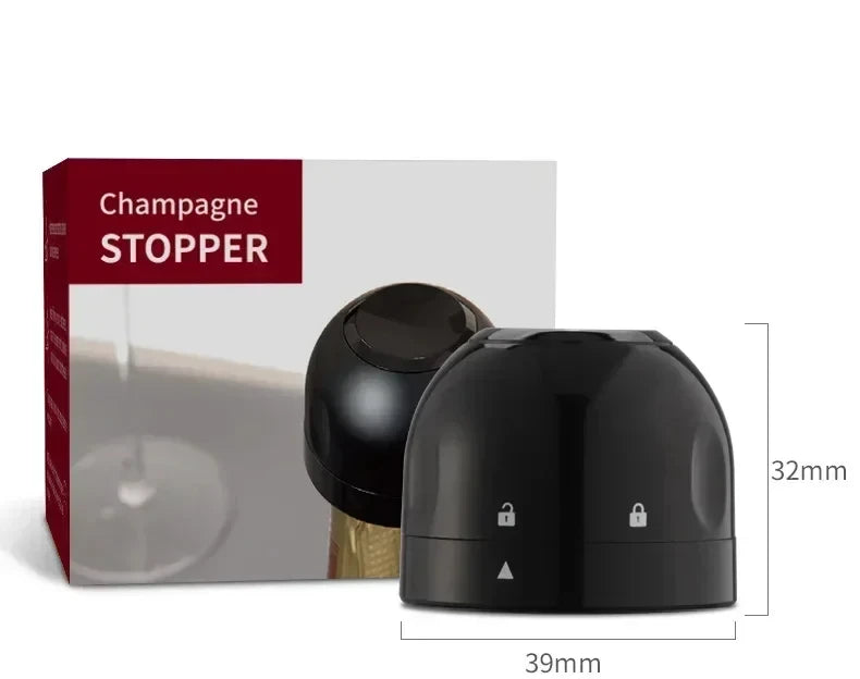 Reusable Wine Bottle Stopper – Silicone & ABS Champagne Sealer, 1 or 2-Pack Airtight Cap for Sparkling Wine, Beer & Soda