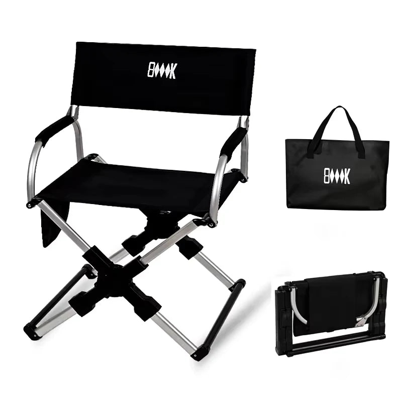 Foldable Director Camping Chair – Portable Aluminum Alloy Beach, Fishing & Picnic Seat