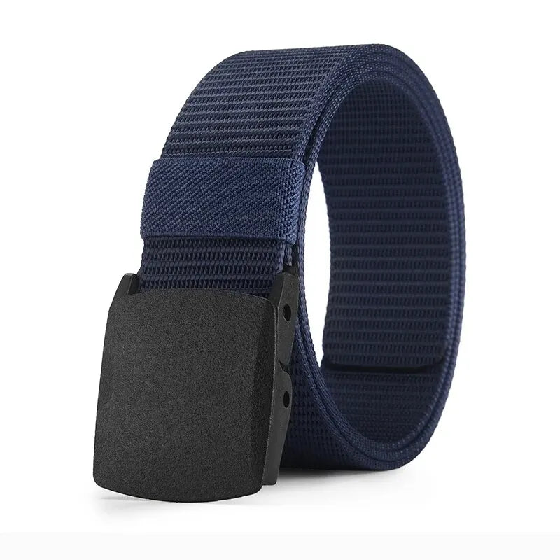 Metal-Free Canvas Tactical Belt 1.5 in (3.7 cm) Adjustable Unisex Belt for Jeans, Dress & Casual Wear