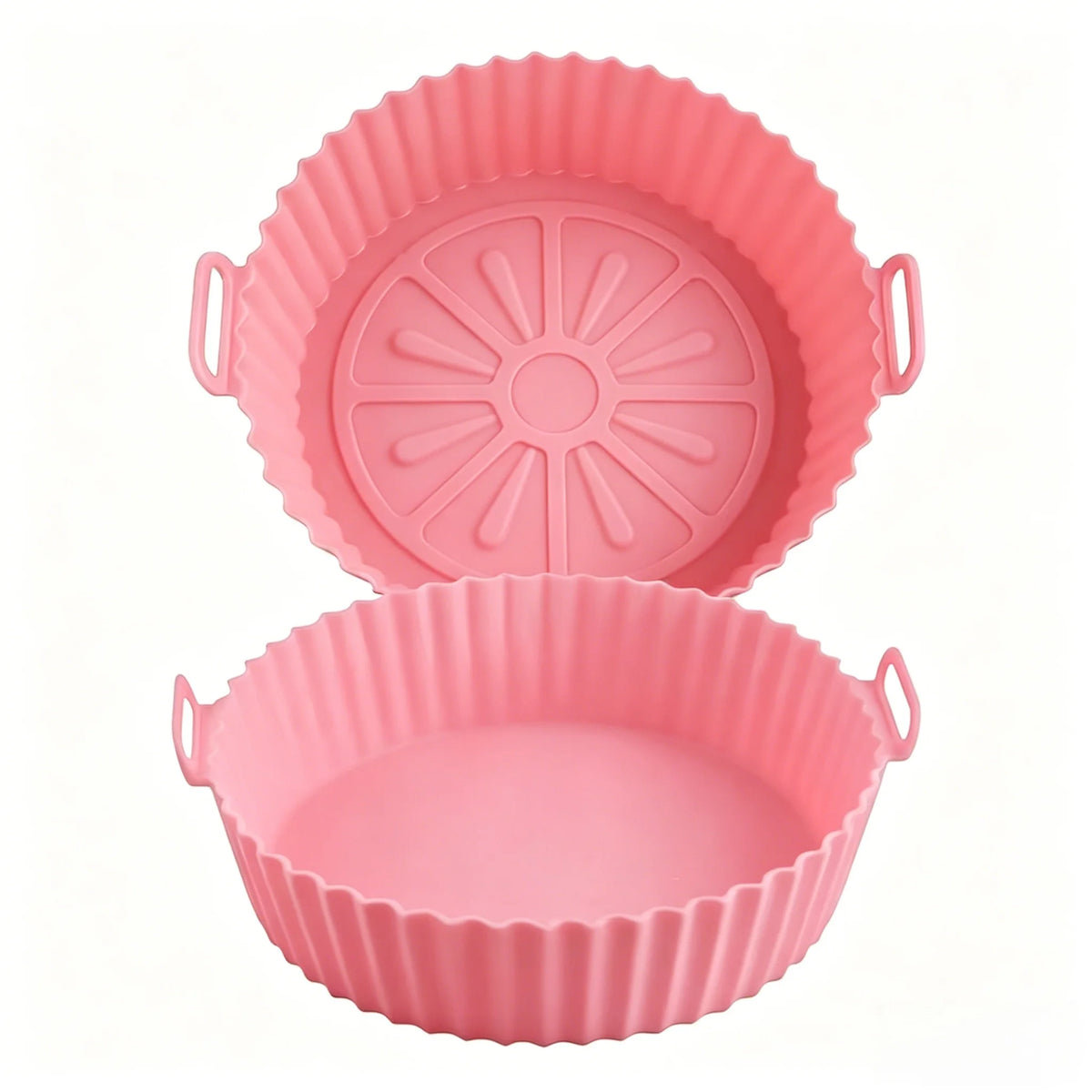 Reusable Silicone Air Fryer Basket & Baking Tray - Nonstick Airfryer Liner for Pizza, Fried Chicken