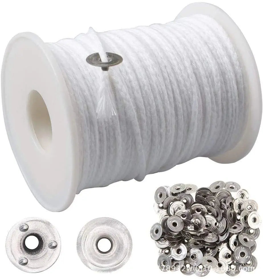 200ft (61m) 24-Ply Braided Cotton Candle Wick Roll – DIY Candle Wicks for Soy, Paraffin & Beeswax