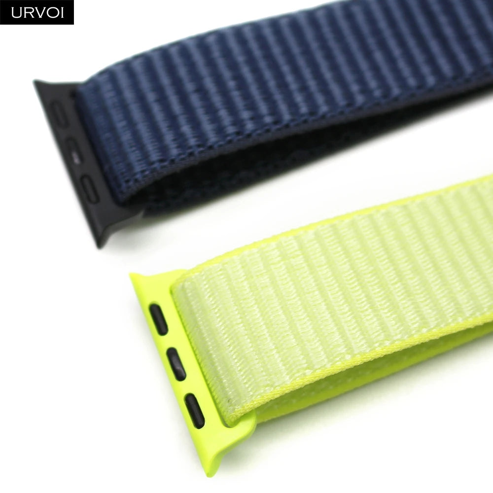Nylon Sport Loop Band for Apple Watch — Breathable Hook & Loop Fastener — Fits 42/44/45/46/49mm