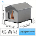 Waterproof Foldable Outdoor Cat House with Mat – Cool Summer Pet Cave Bed for Cats & Small Dogs (3 Sizes Available)