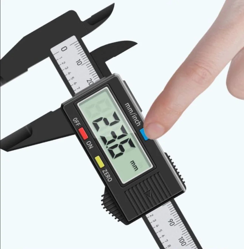 Digital Caliper 0-150 mm (0-6 in) Carbon Fiber Composite Electronic Vernier Caliper 0.01 mm Precision