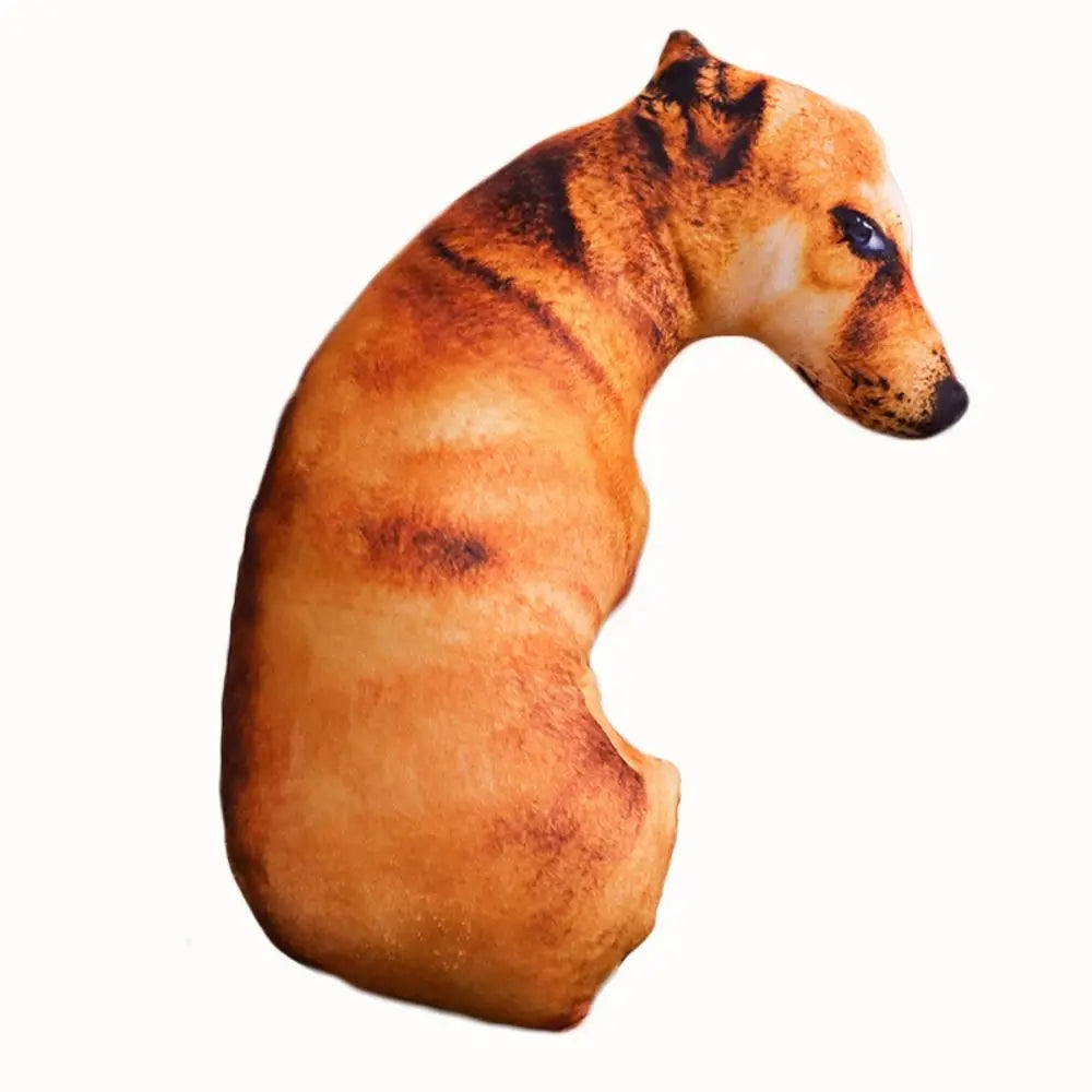 3D Lifelike Dog Head Throw Pillow - Novelty Plush Cushion for Home & Kids, 20 cm / 50 cm (7.87 in / 19.69 in)
