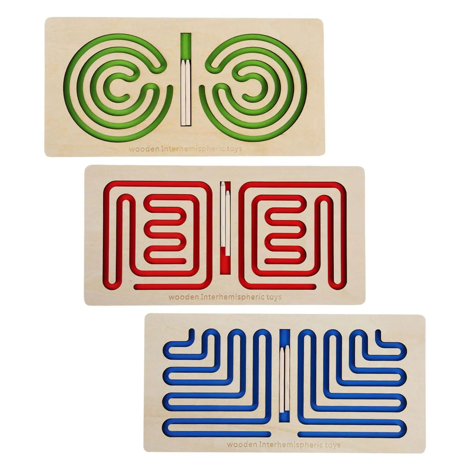 Wooden Maze Activity Board – Fine Motor Skills & Pen Control Toy for Preschoolers, Left & Right Brain Development, Travel Sensory Gift