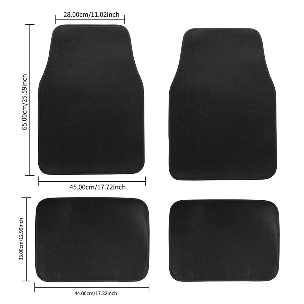 Universal Front & Rear Car Floor Mats – Carpet Set for SUVs, Sedans & Vans