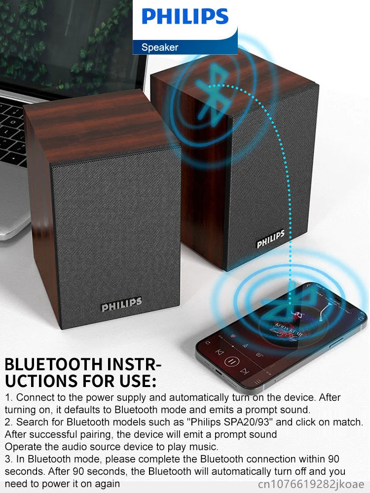 360° Bluetooth Wireless Computer Speaker - USB-Powered Stereo for Laptop & Desktop