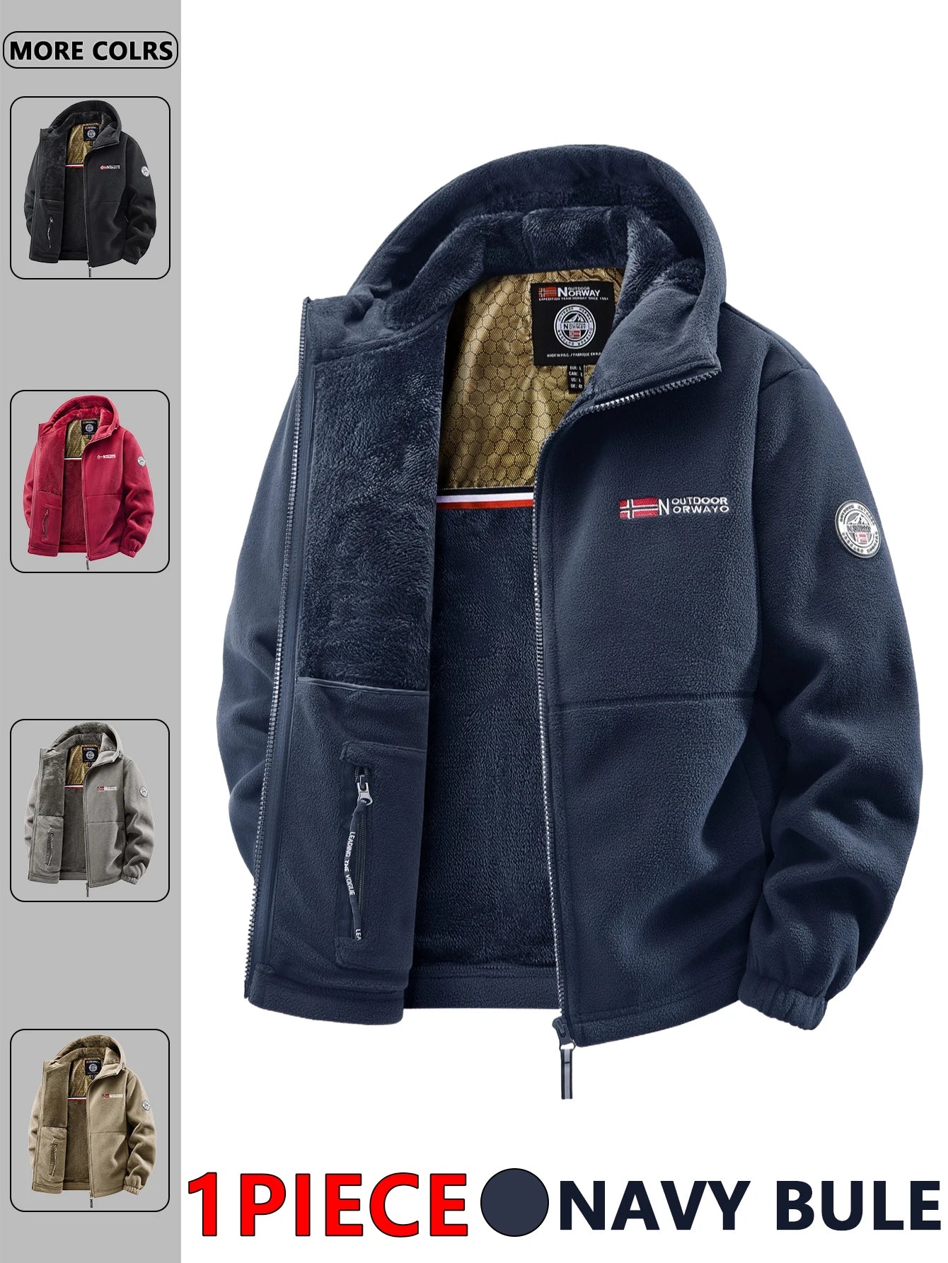 Men's Autumn Winter Hooded Jacket - Casual Outdoor Coat for Travel, Commuting & Streetwear