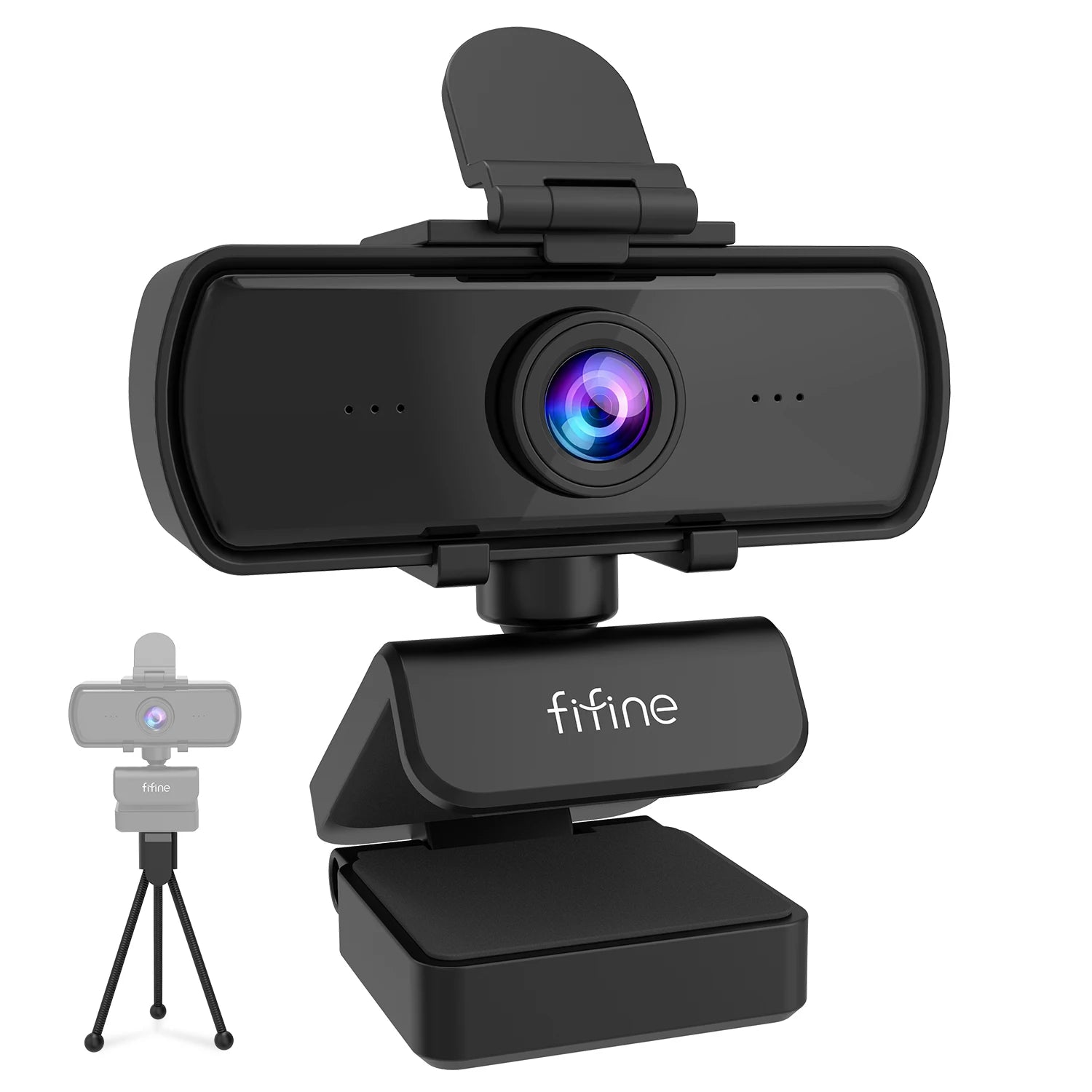 1440p HD USB Webcam with Microphone & Tripod Mount - 108° Wide-Angle, Plug-and-Play for Desktop & Laptop, Live Streaming & Video Calling