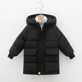 Kids Hooded Long Down Parka Coat - Warm Zippered Winter Jacket for Boys & Girls