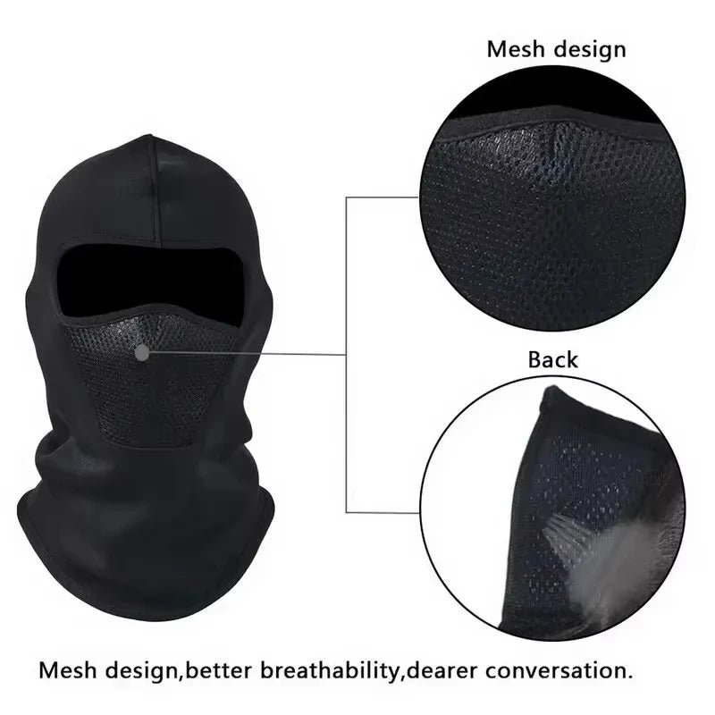 Lightweight Summer Balaclava Full-Face Mask for Cycling, Motorcycle, Ski, Fishing & Hunting - Breathable Neck Gaiter Bandana