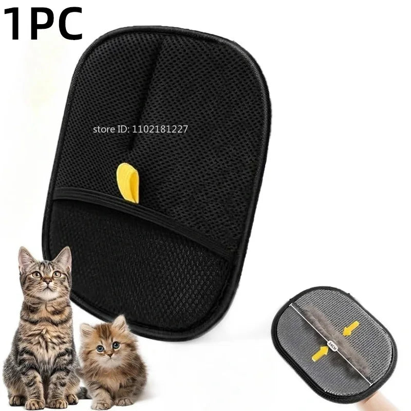 Double-Sided Pet Grooming Gloves Reusable Hair Remover for Dogs and Cats 1–4 Pack