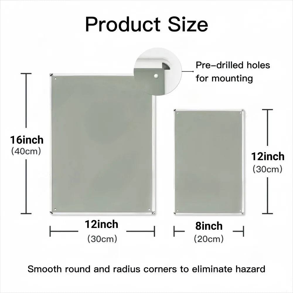 Funny Restroom Metal Tin Sign - Sarcastic Bathroom Wall Decor (12x8 in / 30x20 cm, 16x12 in / 40x30 cm)
