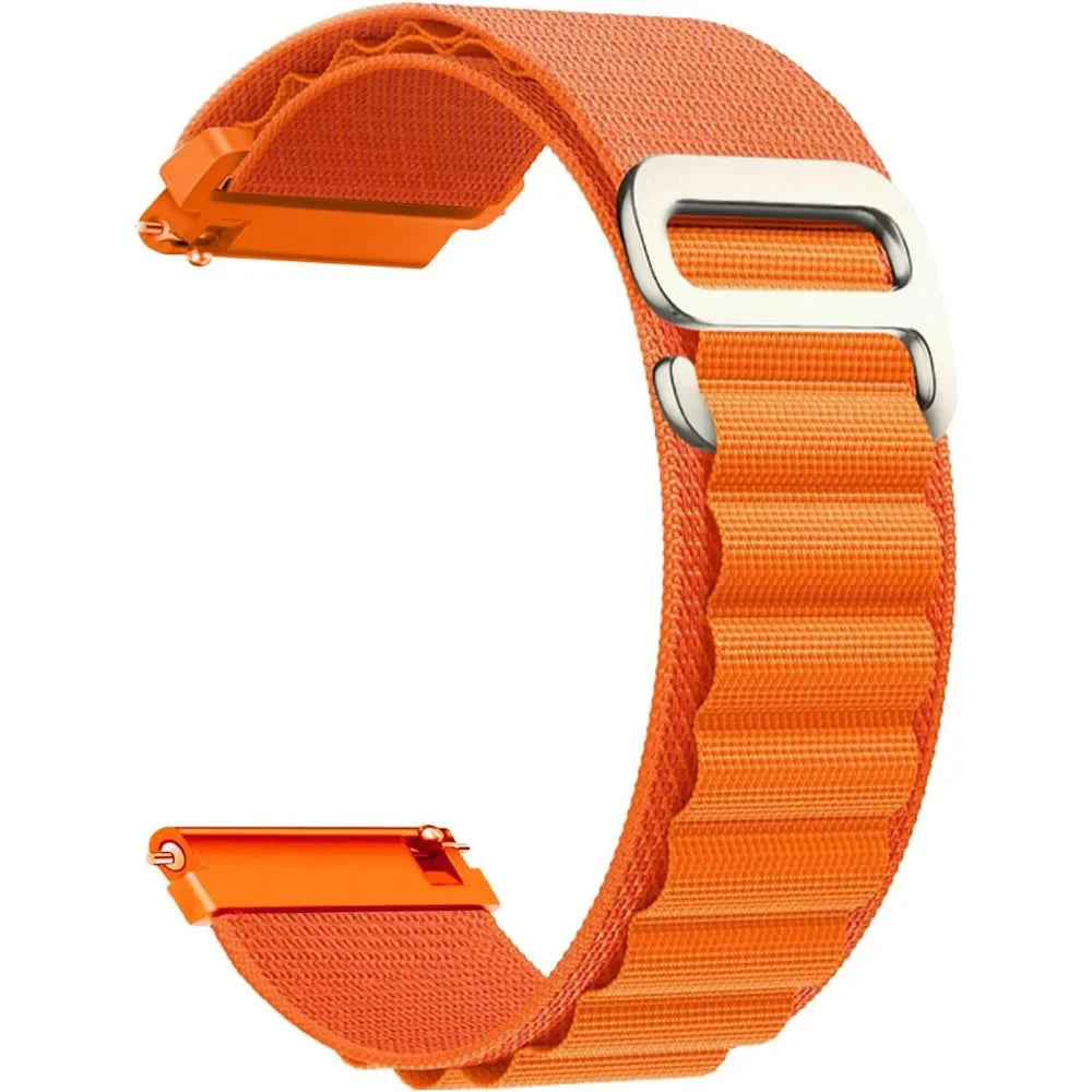 Universal Nylon Sport Loop Watch Band – 20mm & 22mm Replacement for 40mm/44mm Smartwatches (Classic & Active Styles)