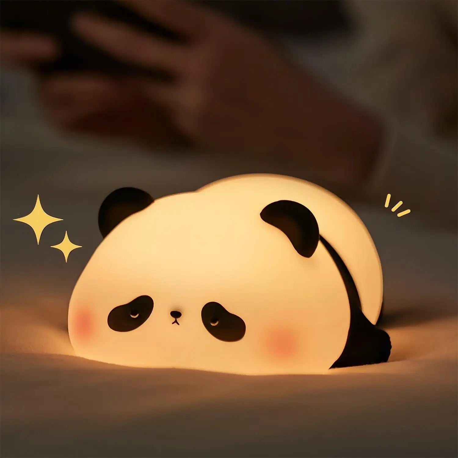 Cute Silicone LED Night Light - Panda Sheep Rabbit USB Rechargeable Kids Bedroom Lamp Gift