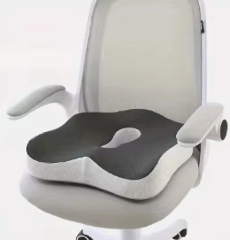 Grey no-sag memory foam seat cushion, view 4