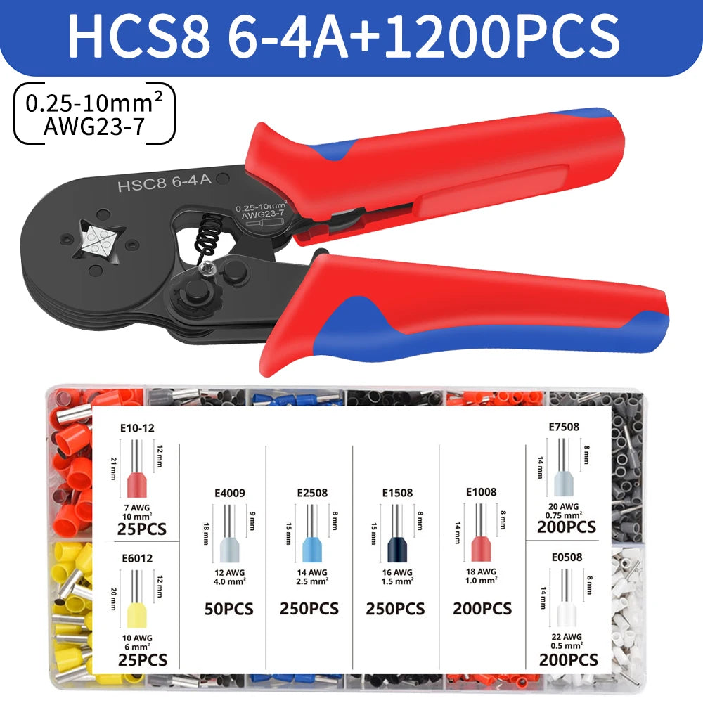 Ferrule Crimping Pliers – Mini Wire End Crimper for Tube Terminals, Carbon Steel Electrical Repair Tool